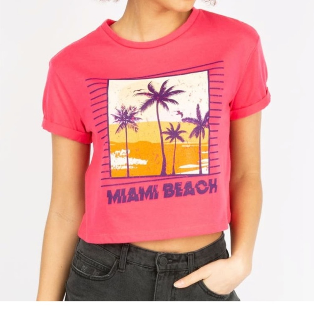 BLUENOTES- Pink crop top (longer crop)